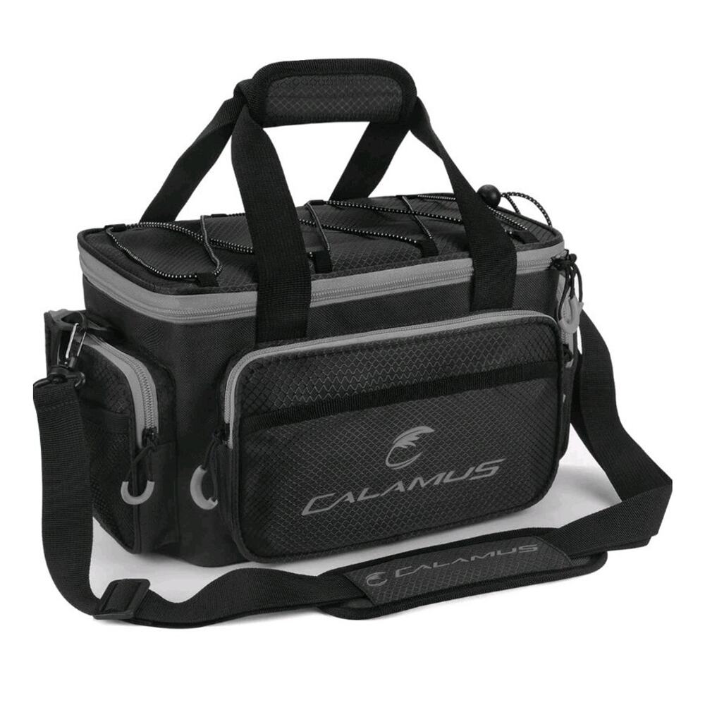 NEW Fishing Tackle Bag , Black, Water-resistant/Clear Tackle Box Not Included